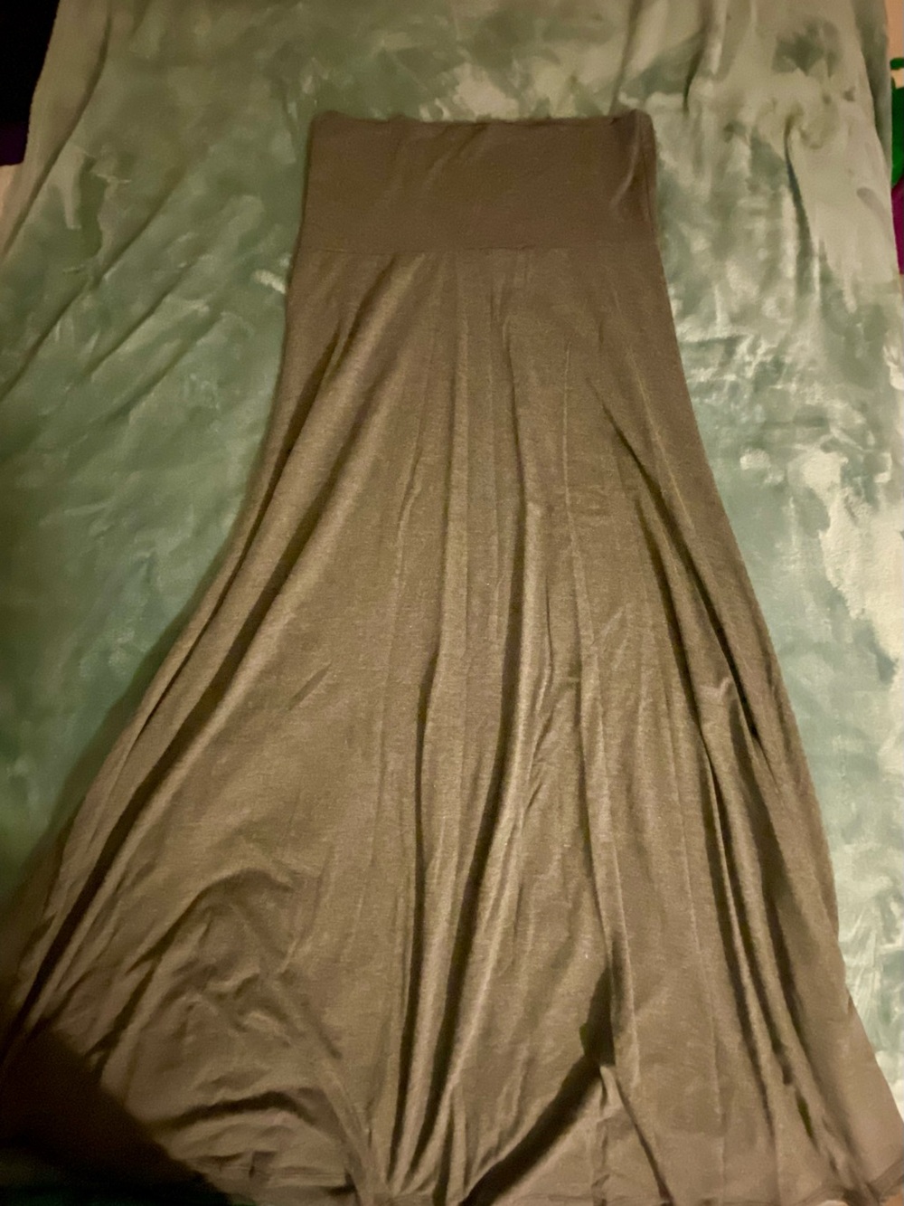 Lularoe Cici Strapless Maxi Skirt Dress in grey M